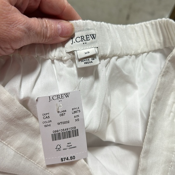 NWT J.Crew Factory blue floral embroidery Skirt. Size: XS / Box 13-46‎ - Picture 8 of 9